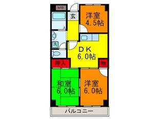 エクセル上小阪の物件間取画像